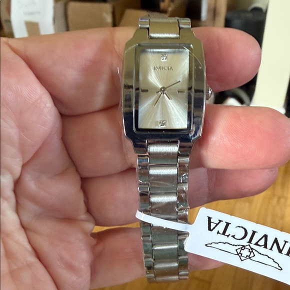 Invicta Silver Rectangular Watch - Picture 1 of 3